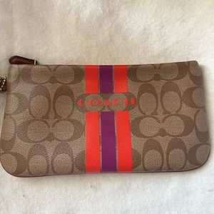 New Coach Varsity Large Wristlet
